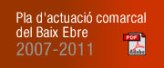 Bàner per anunciar el Pla d'Actuació Comarcal 2007-2011